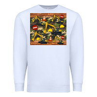 White excavator camouflage Premium Sweatshirt - Artiststas