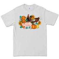 Dove Grey Farm Life Fall Pig Cow Rooster Premium Tee - Artiststas
