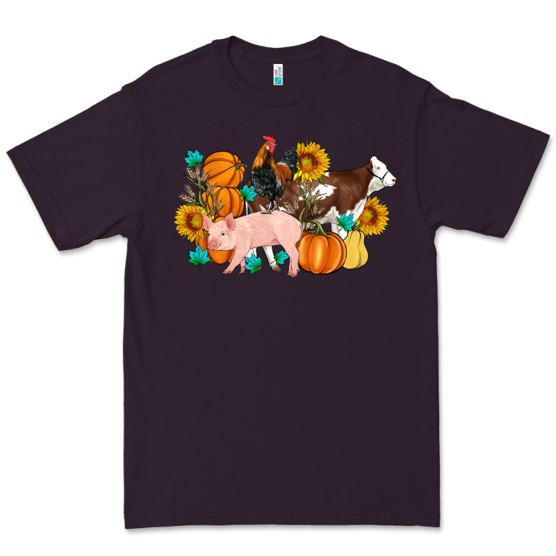 Farm Life Fall Pig Cow Rooster Premium Tee by Artiststas | Teevron