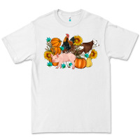 White Farm Life Fall Pig Cow Rooster Premium Tee - Artiststas