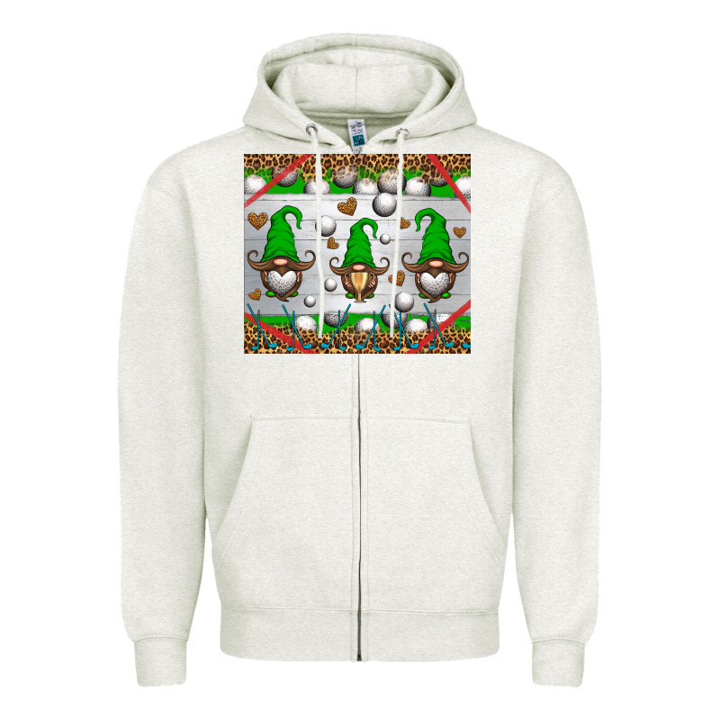 Western Golf Gnome Zipper Hoodie by HRA Design Shop | Teevron
