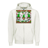 Oatmeal Heather western golf gnome Zipper Hoodie - HRA Design Shop