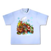 Grape Ice christmas santa and friends train Urban Heavy Tee - Zillion Design Studio