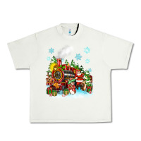 Pistachio christmas santa and friends train Urban Heavy Tee - Zillion Design Studio