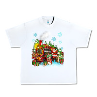 White christmas santa and friends train Urban Heavy Tee - Zillion Design Studio