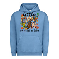 Pigment Pebble Blue little pumpkin with a lot of spice Urban Hoodie - MaliasSmallBusiness