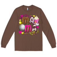 Chestnut mama volleyball with popcorn Long Sleeve Tee - texasbilliewilder