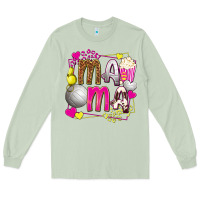 Matcha mama volleyball with popcorn Long Sleeve Tee - texasbilliewilder
