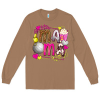 Toasted Coconut mama volleyball with popcorn Long Sleeve Tee - texasbilliewilder