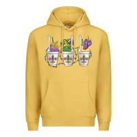 Antique Gold mardi gras snowballs Premium Hoodie - MaliasSmallBusiness