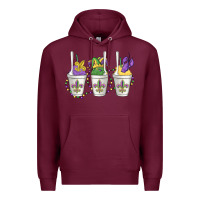 Burgundy mardi gras snowballs Premium Hoodie - MaliasSmallBusiness