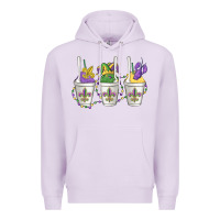Lilac mardi gras snowballs Premium Hoodie - MaliasSmallBusiness