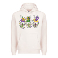 Pale Pink mardi gras snowballs Premium Hoodie - MaliasSmallBusiness