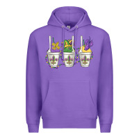 Purple mardi gras snowballs Premium Hoodie - MaliasSmallBusiness