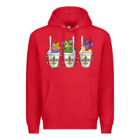 Red mardi gras snowballs Premium Hoodie - MaliasSmallBusiness