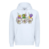 White mardi gras snowballs Premium Hoodie - MaliasSmallBusiness