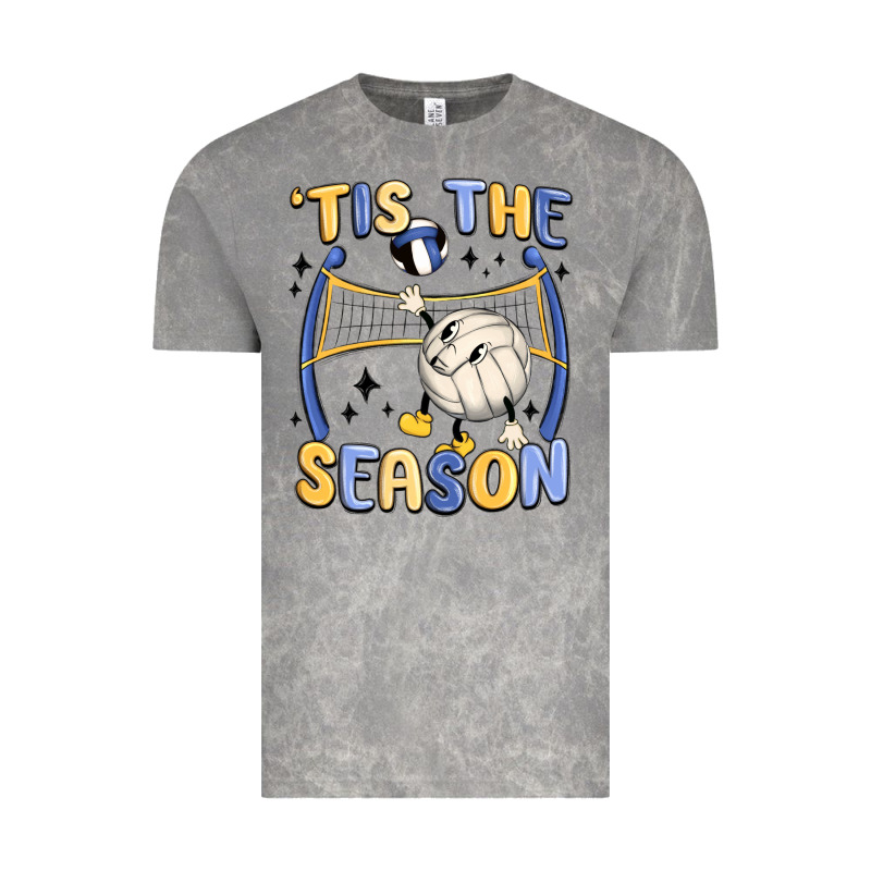 Tis The Season Volleyball Vintage Tee by MaliasSmallBusiness | Teevron