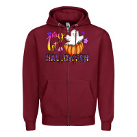 Burgundy my 1st halloween Zipper Hoodie - CowhideDigitalArt