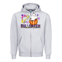Heather Grey my 1st halloween Zipper Hoodie - CowhideDigitalArt