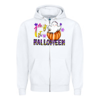 White my 1st halloween Zipper Hoodie - CowhideDigitalArt