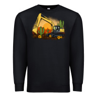 Black excavator cactus sunflower sunset Premium Sweatshirt - Artiststas