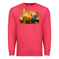 Cardinal excavator cactus sunflower sunset Premium Sweatshirt - Artiststas