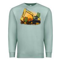 Seafoam excavator cactus sunflower sunset Premium Sweatshirt - Artiststas