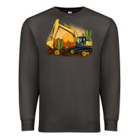 Smoke excavator cactus sunflower sunset Premium Sweatshirt - Artiststas