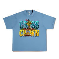 Pebble Blue the cross before the crown Urban Heavy Tee - texasbilliewilder