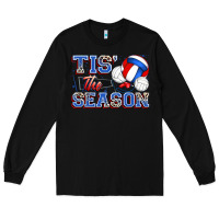 Black tis' the season volleyball Long Sleeve Tee - Zillion Design Studio