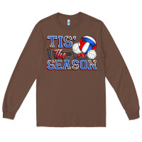 Chestnut tis' the season volleyball Long Sleeve Tee - Zillion Design Studio