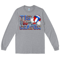 Heather Grey tis' the season volleyball Long Sleeve Tee - Zillion Design Studio