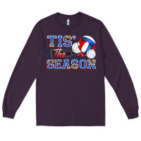 Plum tis' the season volleyball Long Sleeve Tee - Zillion Design Studio