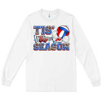 White tis' the season volleyball Long Sleeve Tee - Zillion Design Studio