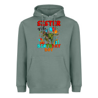 Sage sister of the birthday boy t rex Heavyweight Hoodie - Artiststas