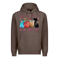 Coffee can't talk right now doing mom shit Premium Hoodie - MaliasSmallBusiness