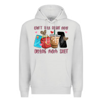 Dove Grey can't talk right now doing mom shit Premium Hoodie - MaliasSmallBusiness