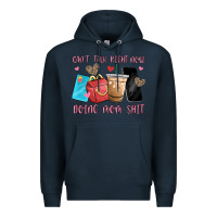 Navy can't talk right now doing mom shit Premium Hoodie - MaliasSmallBusiness