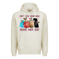 Oatmeal Heather can't talk right now doing mom shit Premium Hoodie - MaliasSmallBusiness