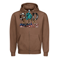 Chestnut god bless america Zipper Hoodie - SublimationCraftShop
