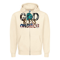Sandshell god bless america Zipper Hoodie - SublimationCraftShop