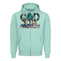 Seafoam god bless america Zipper Hoodie - SublimationCraftShop