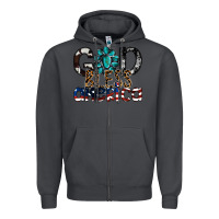 Smoke god bless america Zipper Hoodie - SublimationCraftShop