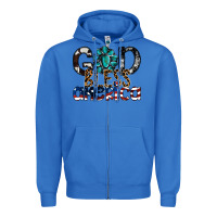 True Royal god bless america Zipper Hoodie - SublimationCraftShop