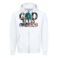 White god bless america Zipper Hoodie - SublimationCraftShop