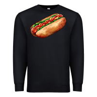 Black American hot dog Premium Sweatshirt - AdoDesignShop