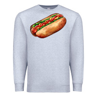 Heather Grey American hot dog Premium Sweatshirt - AdoDesignShop