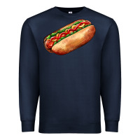 Navy American hot dog Premium Sweatshirt - AdoDesignShop