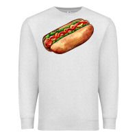 Oatmeal Heather American hot dog Premium Sweatshirt - AdoDesignShop