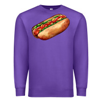 Purple American hot dog Premium Sweatshirt - AdoDesignShop